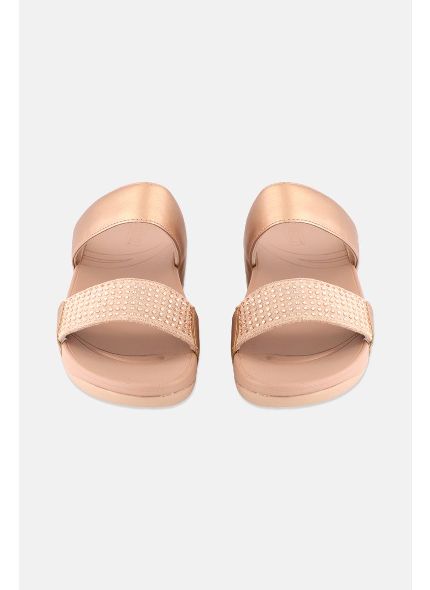 Women Slip On Slippers, Rose Gold