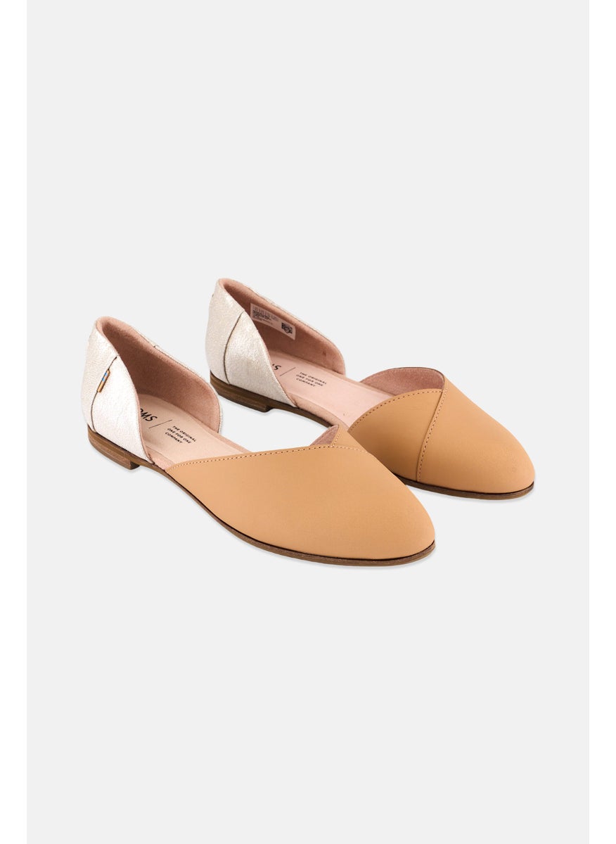 Women Julie D Orsay Slip On Flats, Light Brown