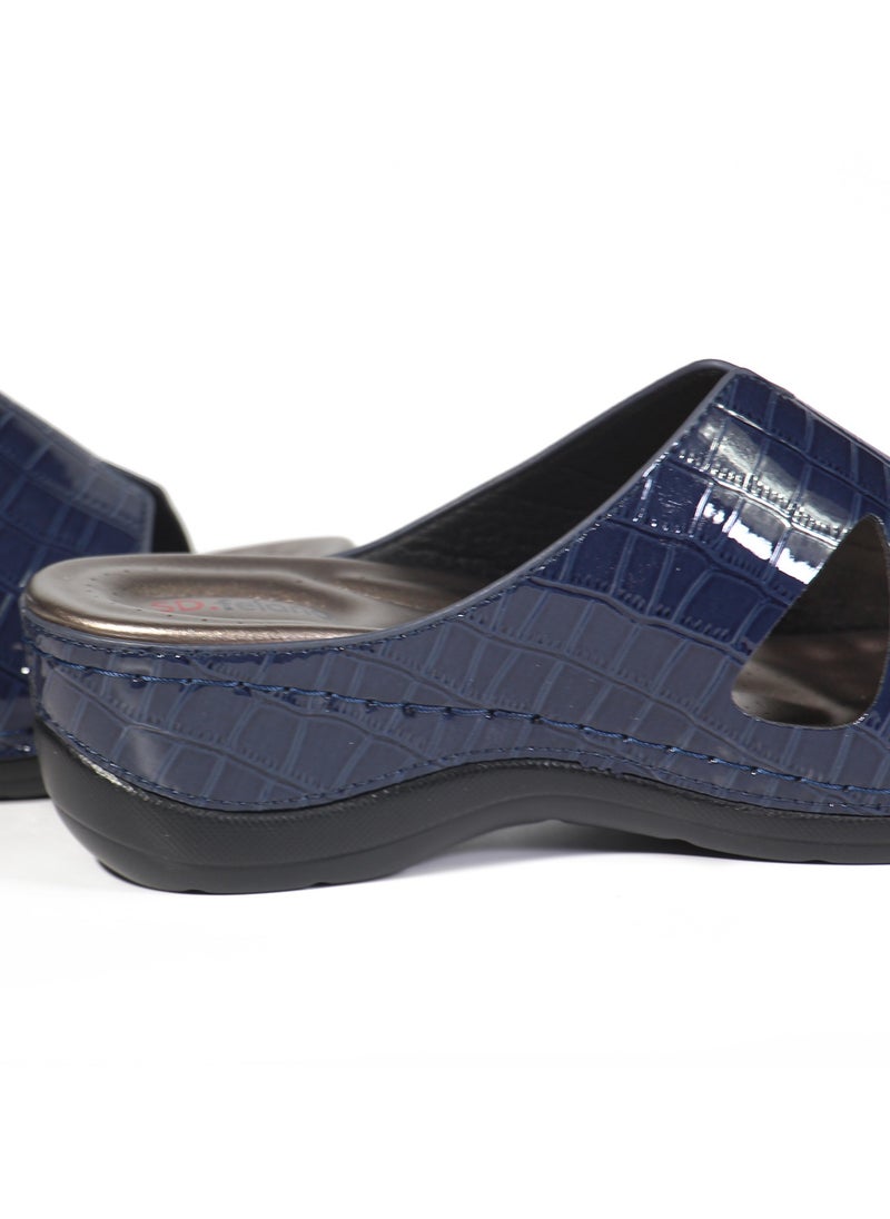 صنادل نسائية عملية بتصميم سهل الارتداء مع كعب منخفض – أحذية مريحة بكعب صغير بتصميم عصري للاستخدام اليومي في المنزل والعمل والسفر