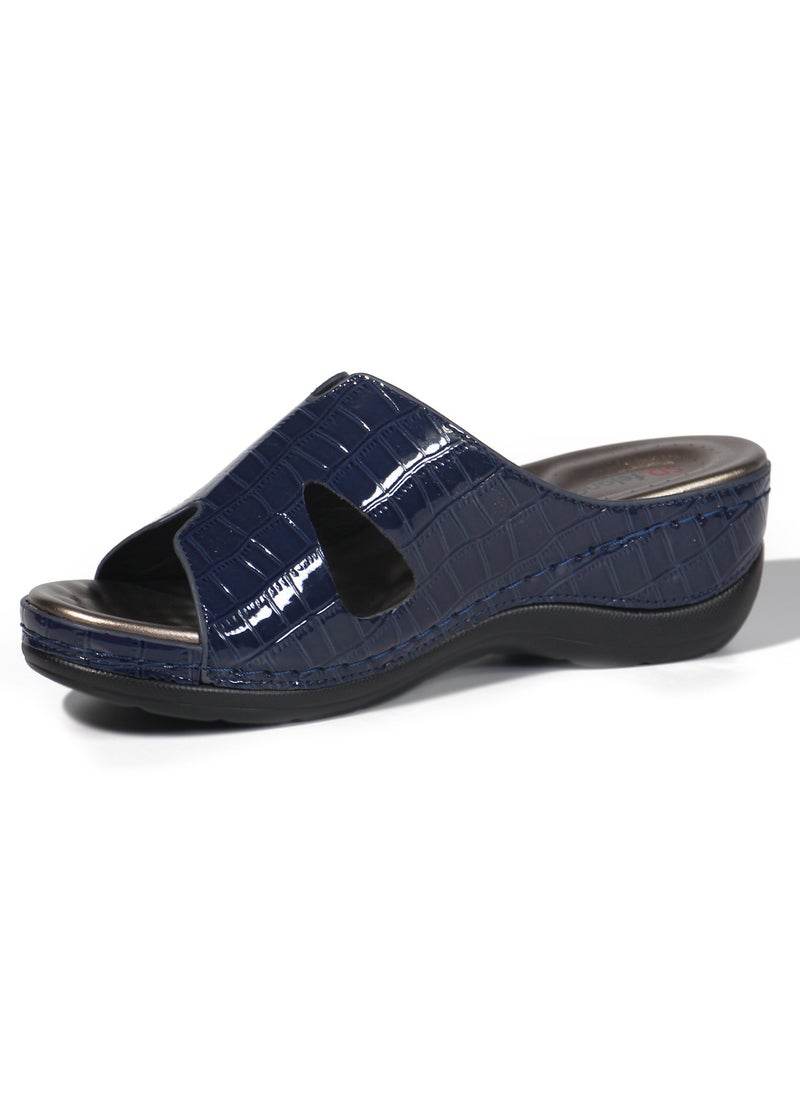 صنادل نسائية عملية بتصميم سهل الارتداء مع كعب منخفض – أحذية مريحة بكعب صغير بتصميم عصري للاستخدام اليومي في المنزل والعمل والسفر