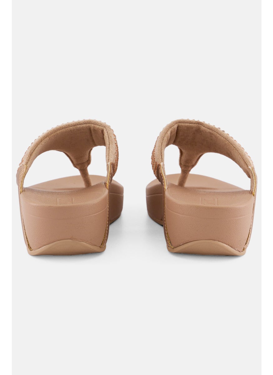 Women Slip On Sandals, Gold
