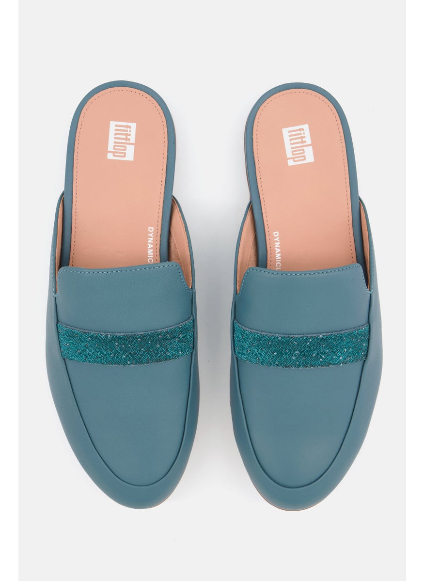 Women Gracie Opul-Trim Mules, Teal