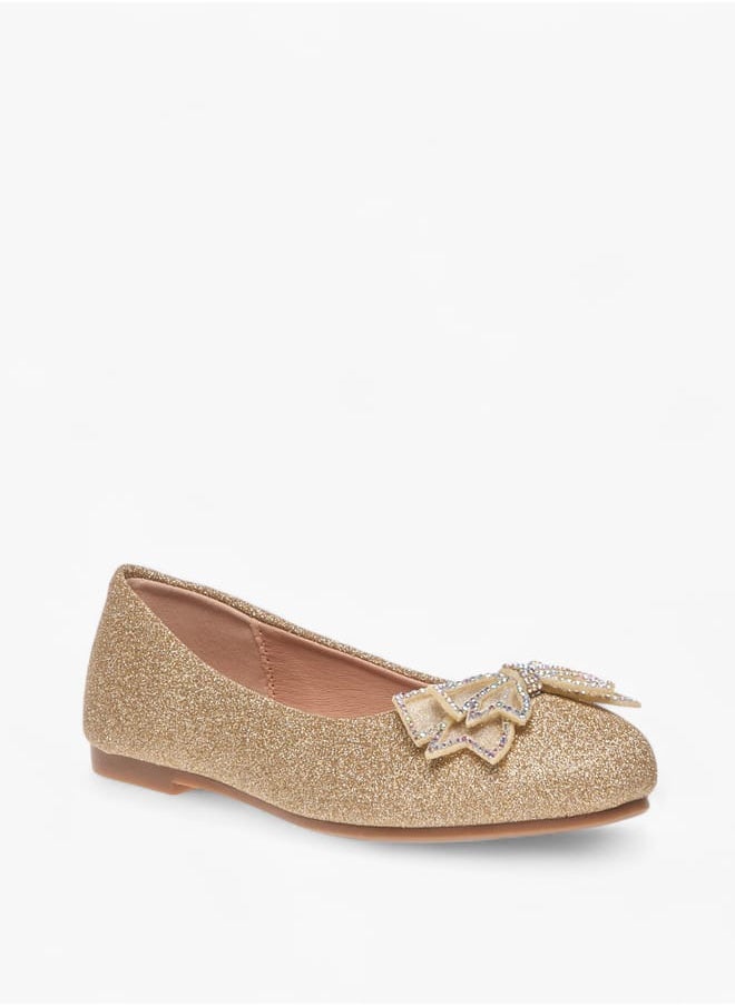 Girls Bow Embellished Slip-On Ballerina Shoes Ramadan Collection