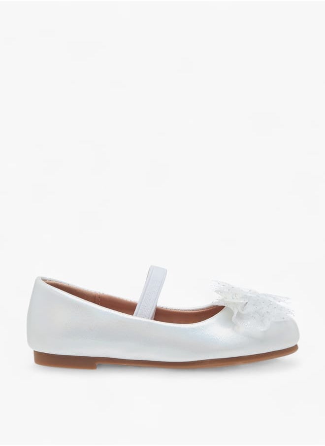 Girls Bow Detail Ballerinas With Slip On Closure Ramadan Collection