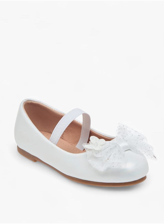 Girls Bow Detail Ballerinas With Slip On Closure Ramadan Collection