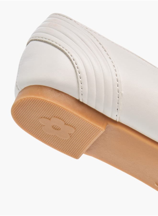 Girls Solid Slip-On Ballerina Shoes