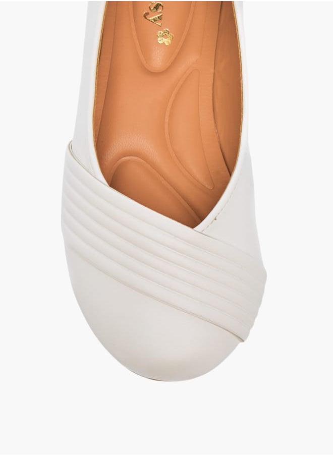 Girls Solid Slip-On Ballerina Shoes