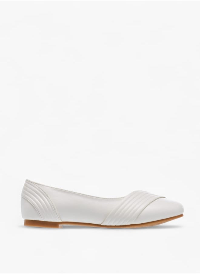 Girls Solid Slip-On Ballerina Shoes
