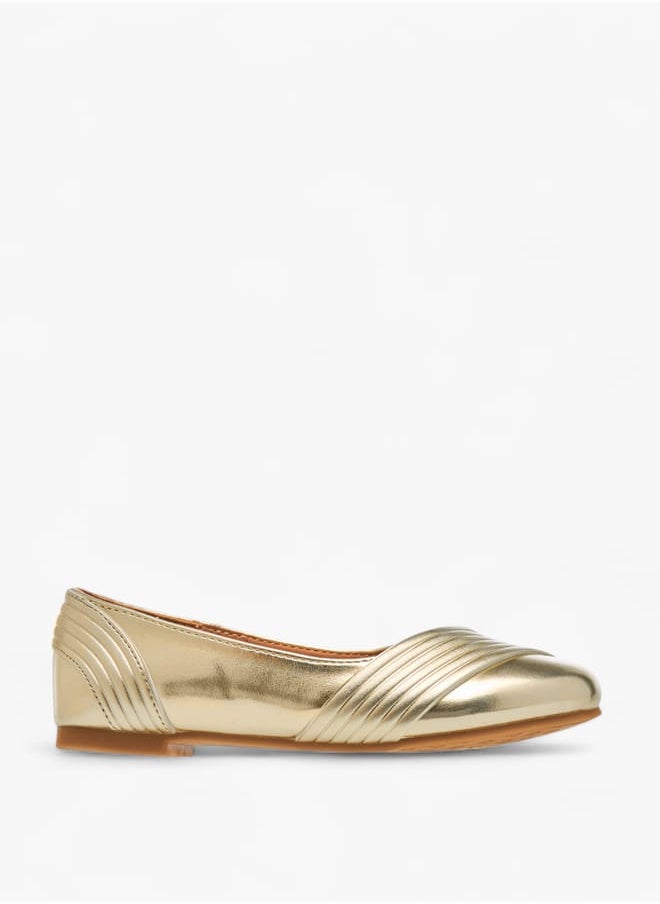 Girls Solid Slip-On Ballerina Shoes