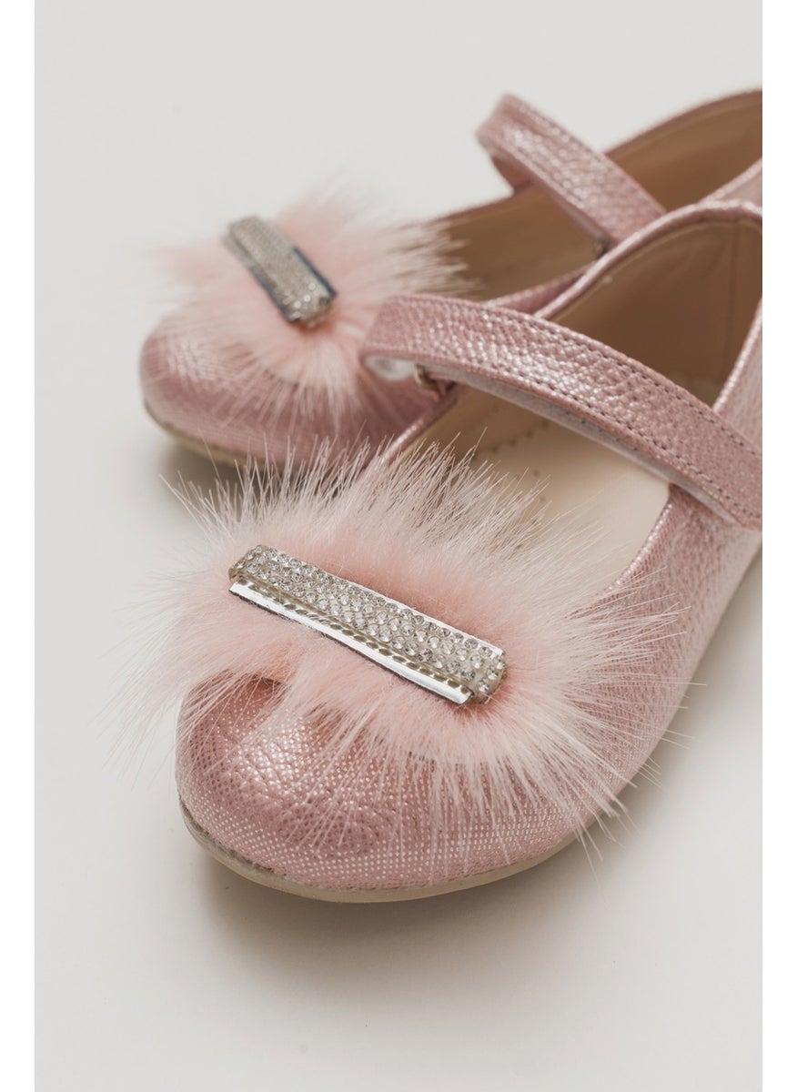 Girls Powder Fashion Ballerinas