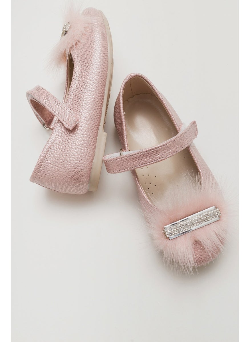 Girls Powder Fashion Ballerinas