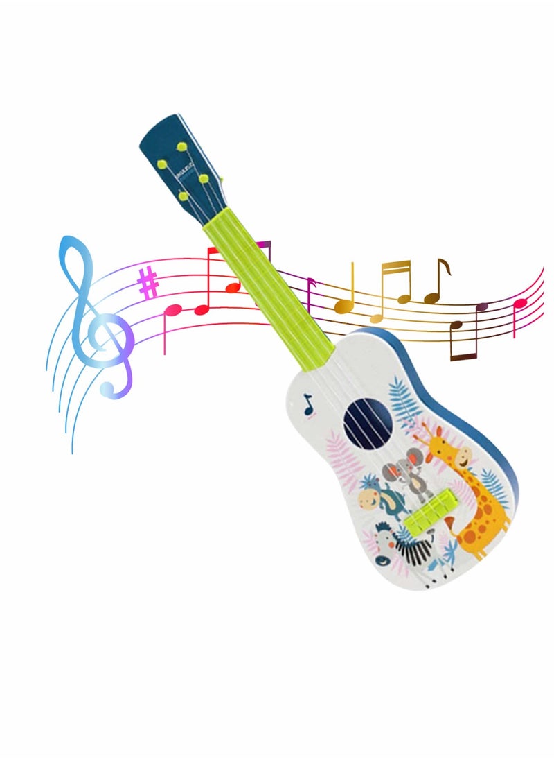 Kids Guitar Beginner Ukulele 23.5 Inch Musical Instrument with Vibrant Sound, Learning Educational Toys Cartoon Animal Pattern Mini Musical Toy for Boys Girls Kids Guitar Party Favor