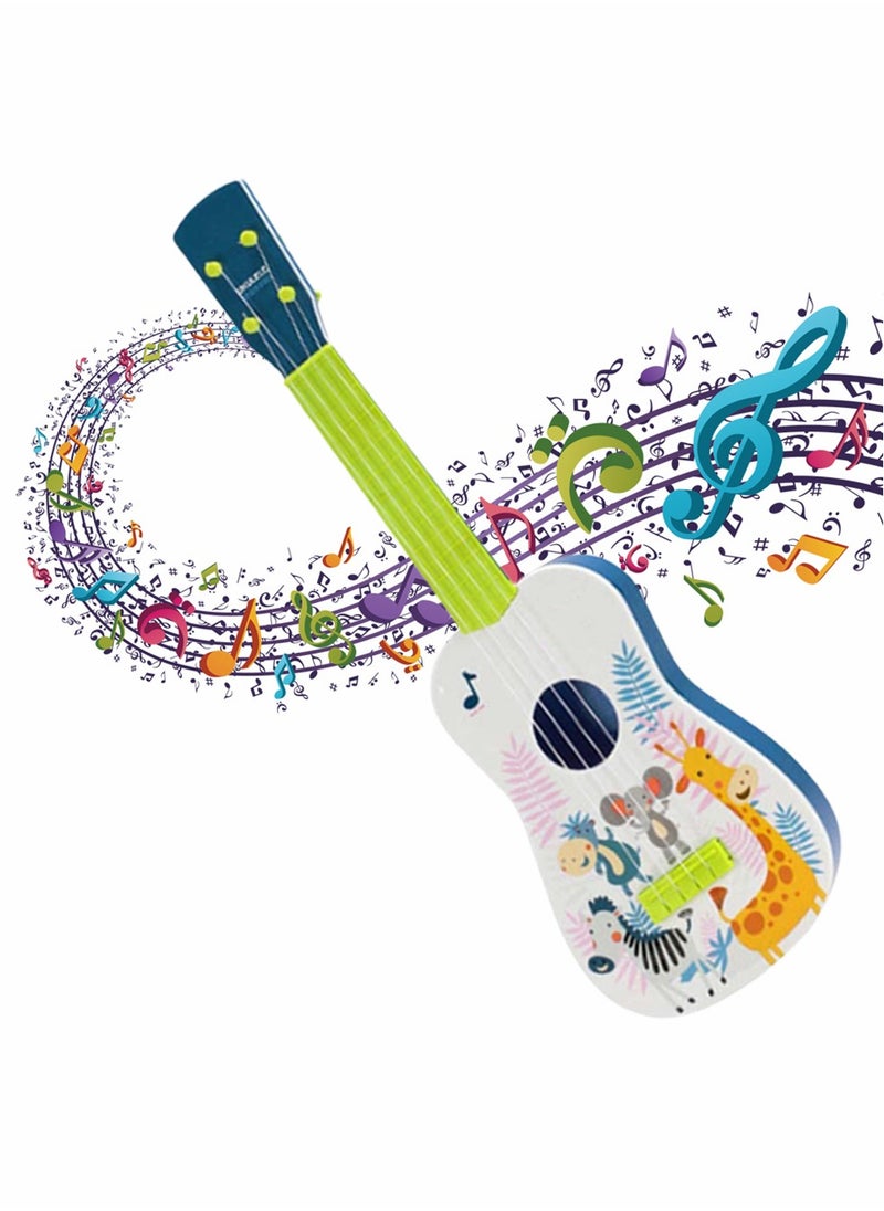 Kids Guitar Beginner Ukulele 23.5 Inch Musical Instrument with Vibrant Sound, Learning Educational Toys Cartoon Animal Pattern Mini Musical Toy for Boys Girls Kids Guitar Party Favor