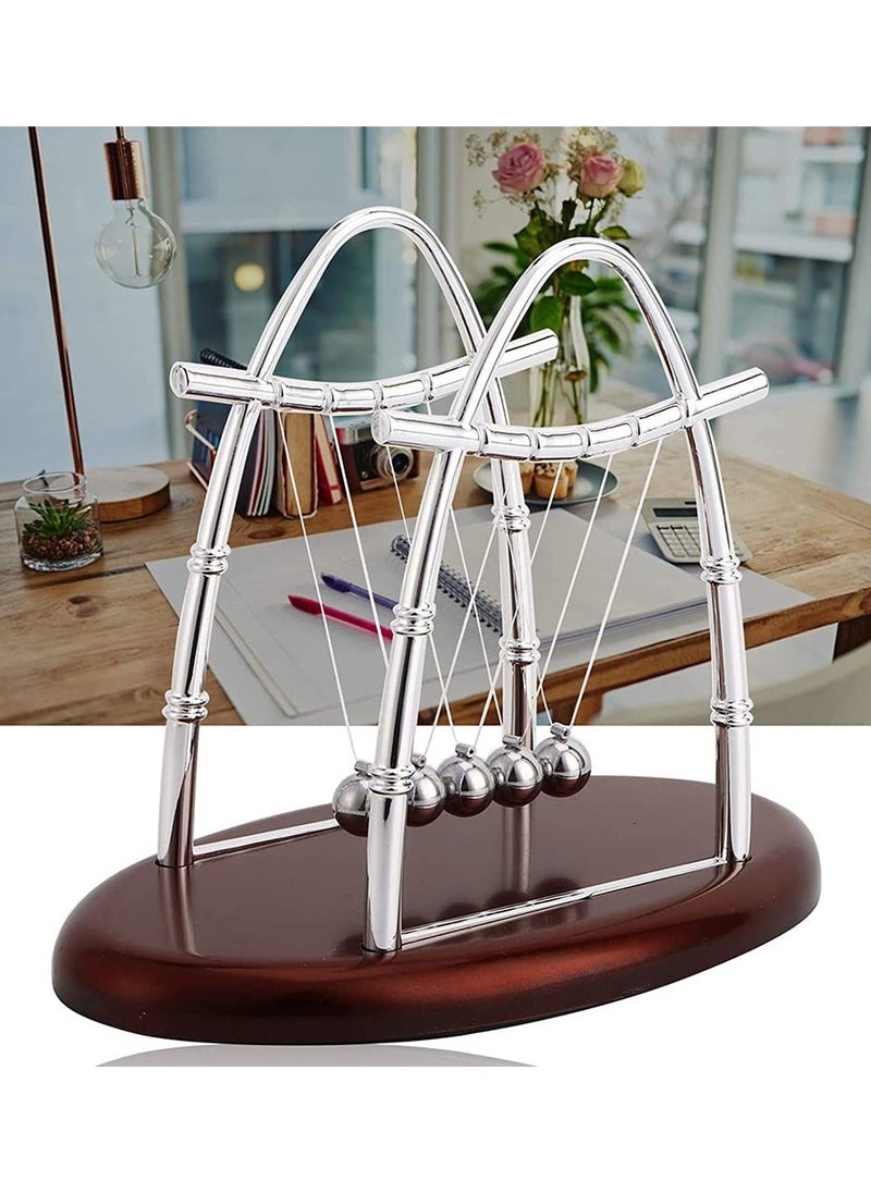 Newton's Balance Ball, Educational Science Balance Balls Newton's Cradle Pendulum Balls Stress Relief Toy Ornament for Home Office Desktop Decor Birthday Gift