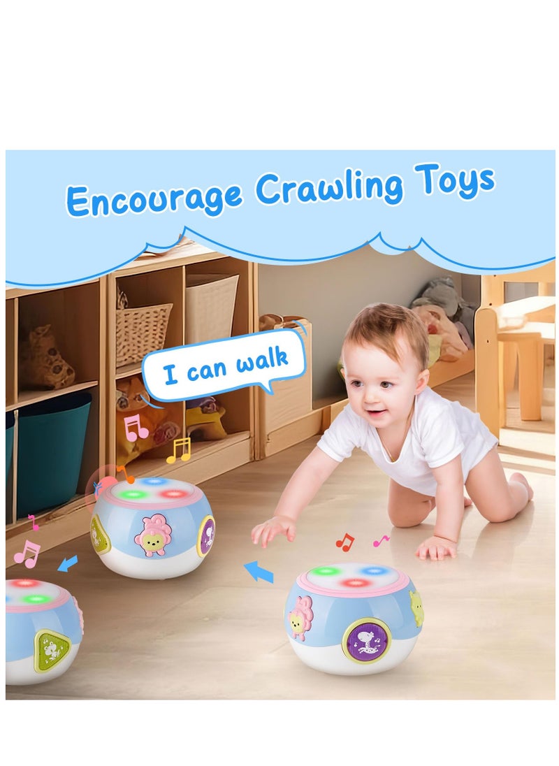 Toys for 1 Year Old Boy Girl Gift, Baby Drum Crawling, Light - Musical Toy for Toddlers 1-3 Learning Toys Tummy Time Toys for 12 months + First Birthday Gifts for 1+Year Old Kids