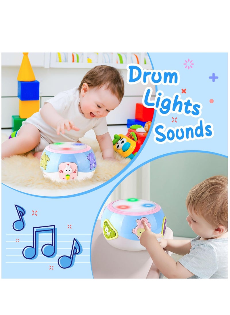Toys for 1 Year Old Boy Girl Gift, Baby Drum Crawling, Light - Musical Toy for Toddlers 1-3 Learning Toys Tummy Time Toys for 12 months + First Birthday Gifts for 1+Year Old Kids