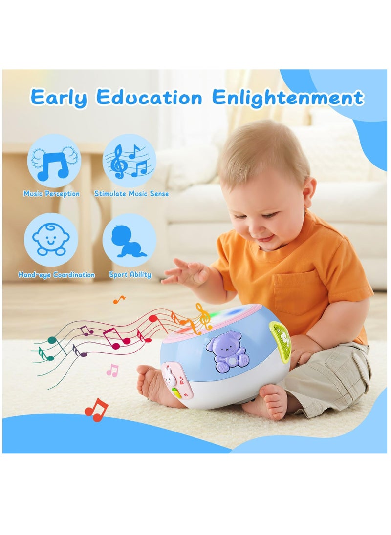 Toys for 1 Year Old Boy Girl Gift, Baby Drum Crawling, Light - Musical Toy for Toddlers 1-3 Learning Toys Tummy Time Toys for 12 months + First Birthday Gifts for 1+Year Old Kids