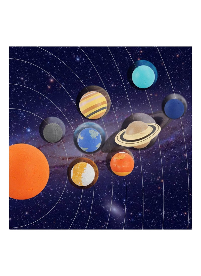 Nine Planets Model, Solar System Planet, Figure Playsets Collection Educational Toy for Astronomy Enthusiast, Fit for Toddlers and Kids