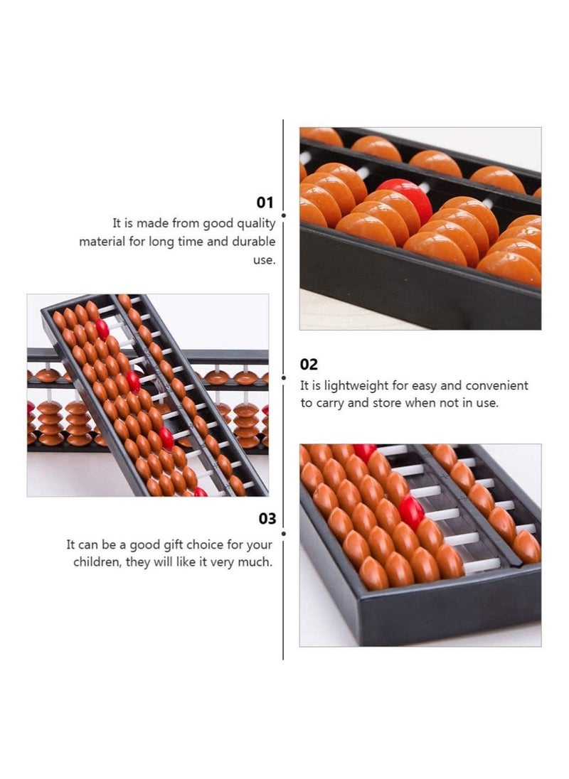 Vintage Abacus 13 Rods Wood Soroban with Reset Button Chinese Japanese Calculator Counting Tool for Kid Educational, 2 Pieces