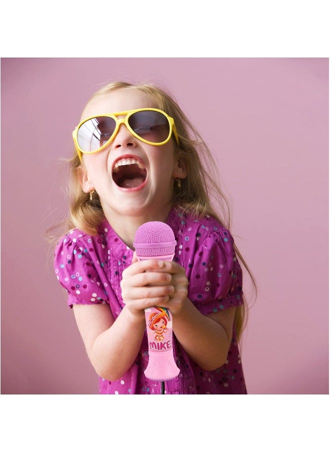 Microphone for Girls, Karaoke Wireless Microphone for Kids Girls' Bluetooth Microphone Party Music Toy Handheld Musical Toy for Age 5-10 Girls (Pink)