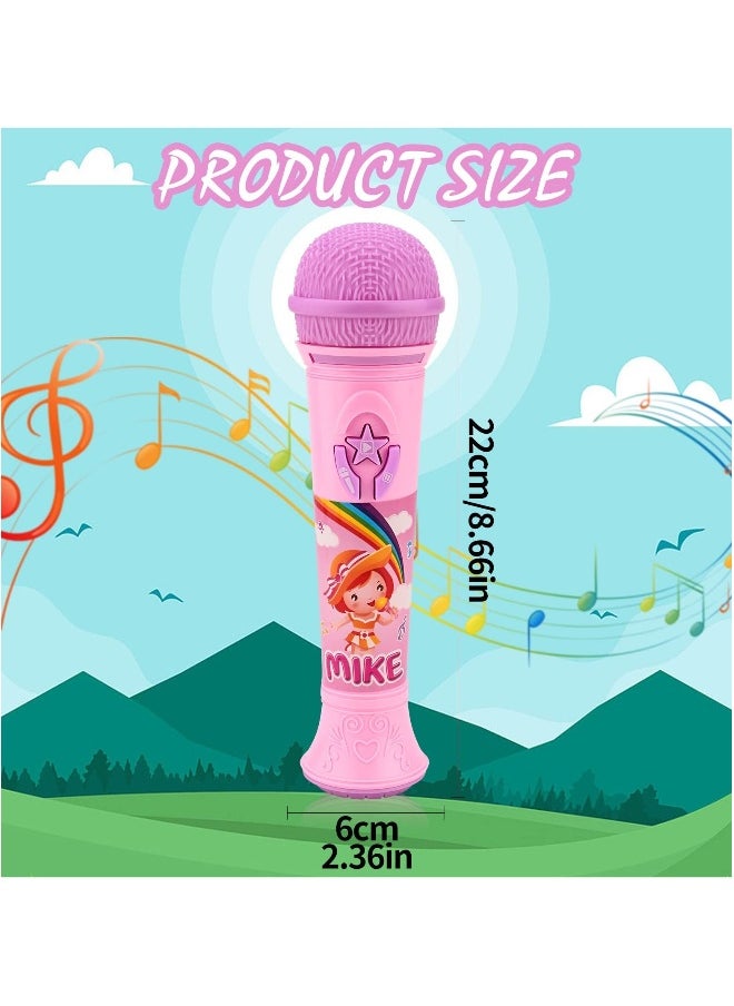 Microphone for Girls, Karaoke Wireless Microphone for Kids Girls' Bluetooth Microphone Party Music Toy Handheld Musical Toy for Age 5-10 Girls (Pink)