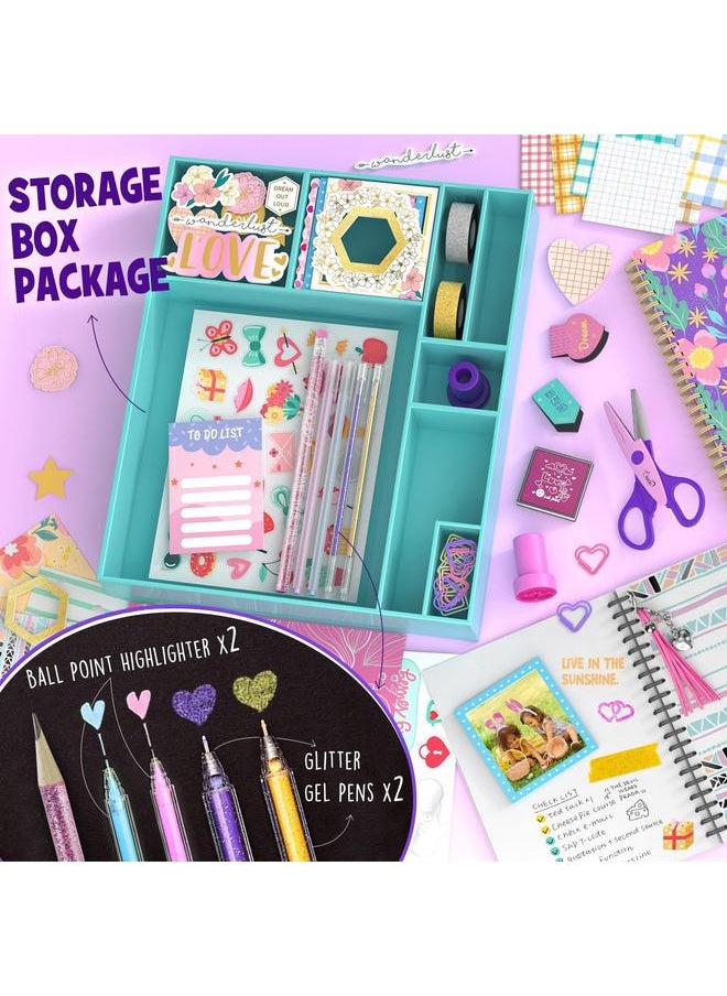 DIY Journal Kit Gifts Girls Ages 8 9 10 11 12 13 14 Year Old Cool Birthday Gifts Ideas Girls Art & Crafts Tween Kid Teen Girls Trendy Stuff Scrapbook And Diary Supplies Set