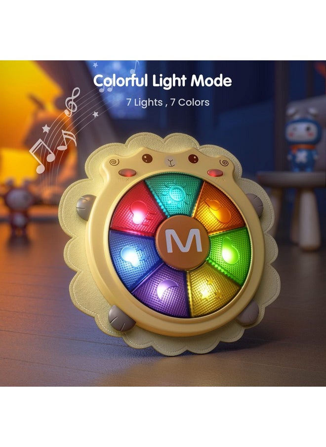 Baby Musical Drum Toy,Light Up Toys With Sound And Light,Musical Instrument Game,Sensory Activity Toys Learning Educational Kid Toy ,Christmas Birthday Gift For Toddler 18 Months+,Sheep