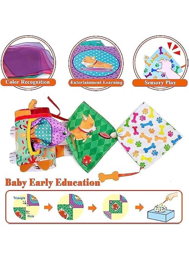 Baby Tissue Box Toy, Montessori Sensory Baby Toys for Babies 6 to 12 Months, Soft Educational Tissue Box,Colorful Scarves Early Learning 1 Year Old Boys Girls
