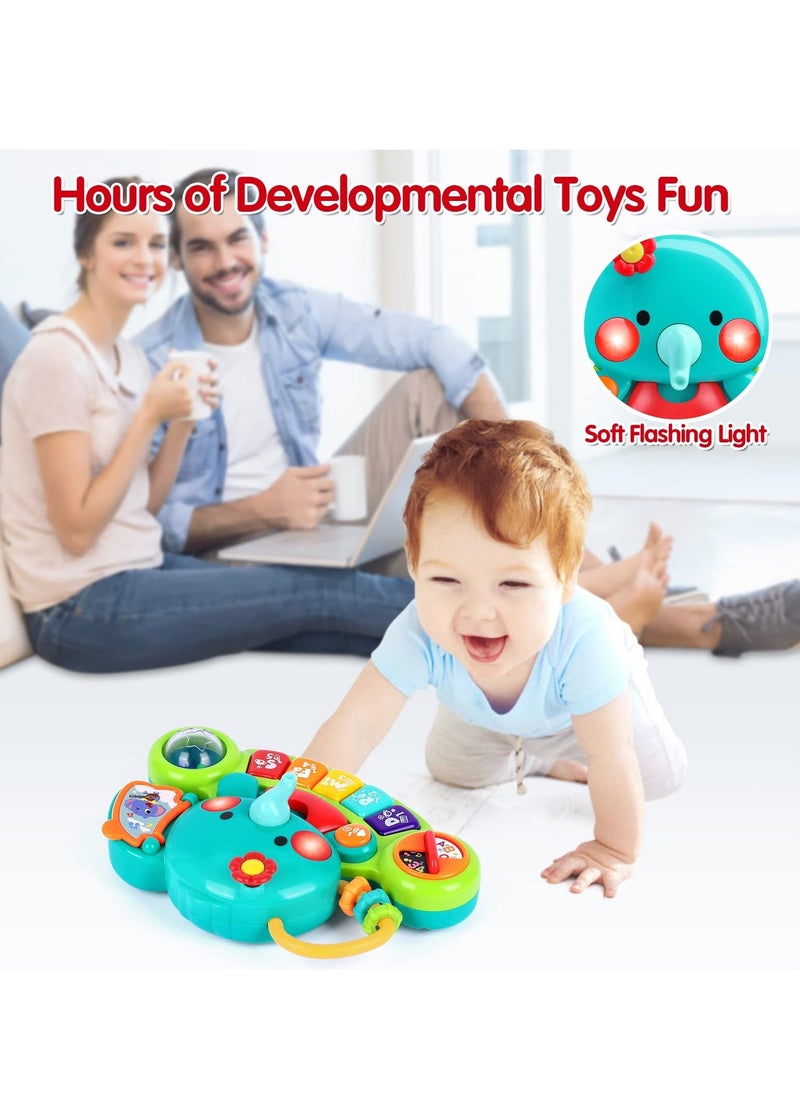 baby piano toy 6 to 12 months elephant light up music baby toys for 6 9 12 18 months early learning educational piano keyboard infant toys baby girl piano toy gift toy for 1 year old boys girls