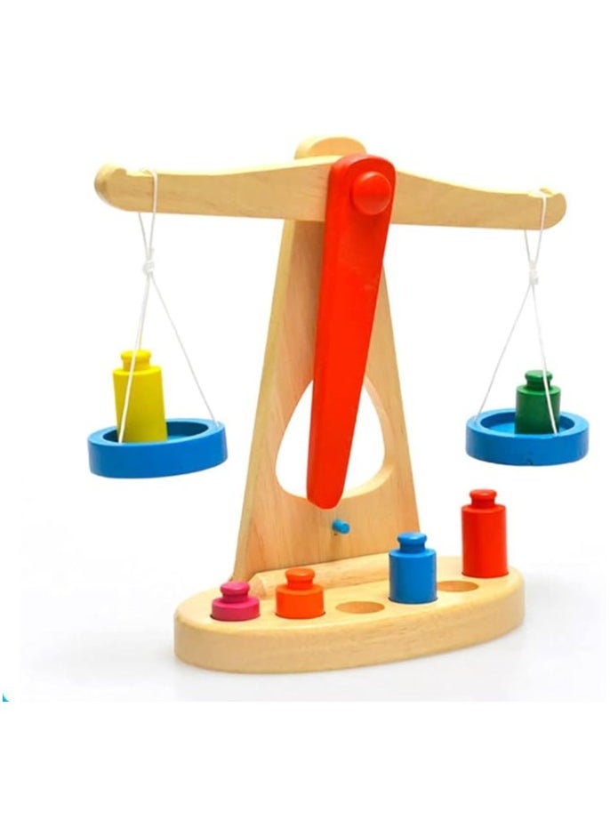 Wooden Balance Scale Toy Set