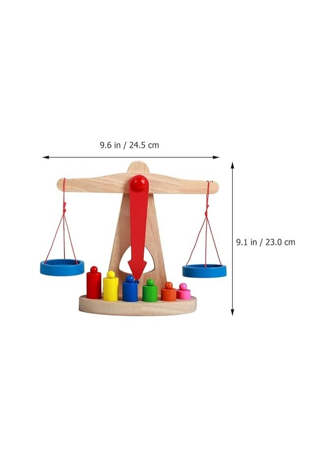 Wooden Balance Scale Toy Set