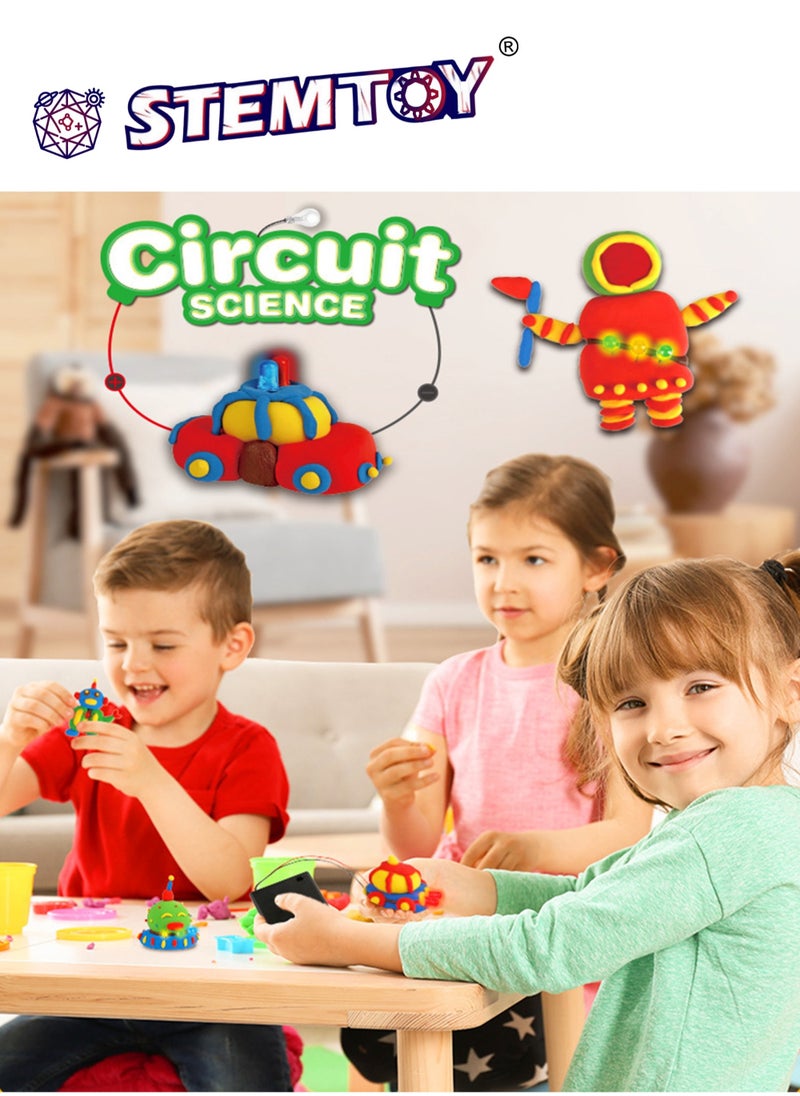 Circuit Clay Science Kit – Educational Electric Circuit Building Toy for Kids,  STEM Learn Circuitry with Conductive & Insulating Clay, Fun DIY Physics Experiment for Early Learners