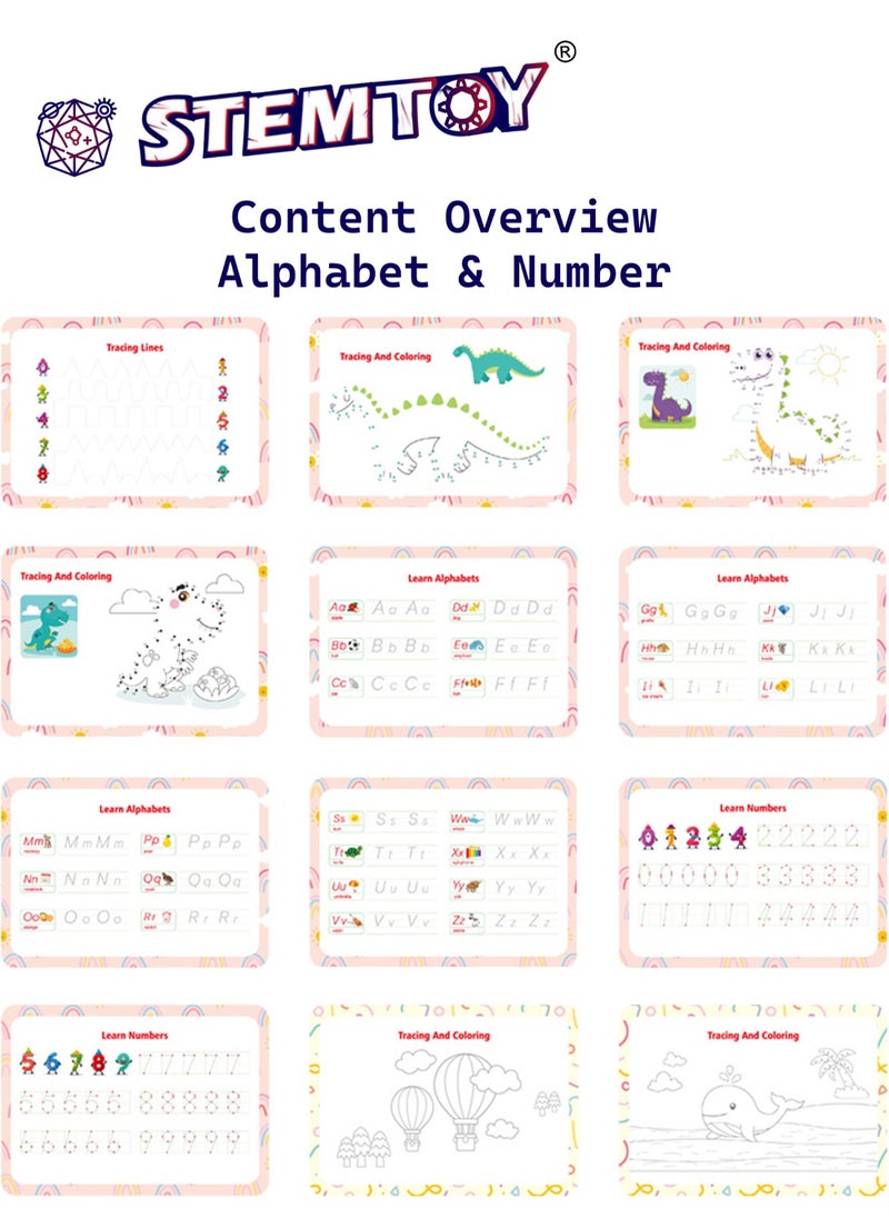 Quiet Book Busy Book for Toddlers, Montessori Homeschool Preschool STEM/ STEAM Educational Toy, Interactive Early Learning Activity, Sensory Cognitive Development Fine Motor Skills, Portable Washable Travel Gift for Babies Kids Boys Girls Ages 3-6 (Comprehensive Learning)