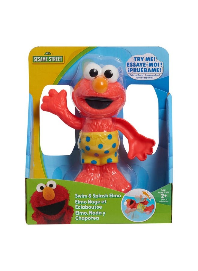 Sesame Street Swim and Splash 7-inch Elmo Wind Up Bath and Pool Toy, Kids Toys for Ages 2 Up by Just Play