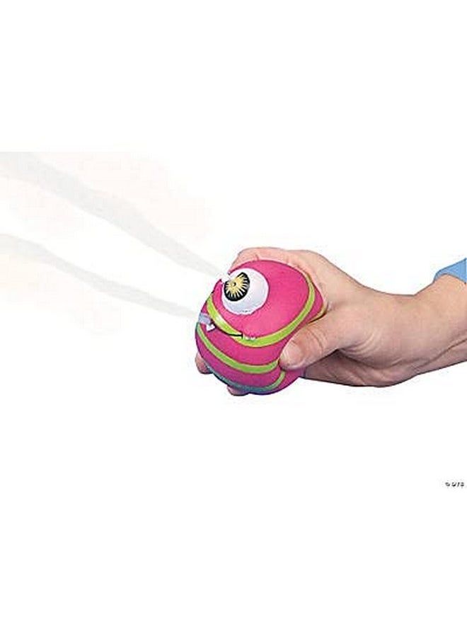 Fun Express Large Monster Squirt Balls - Bath, Summer Pool Toys and Party Favors - 12 Pieces
