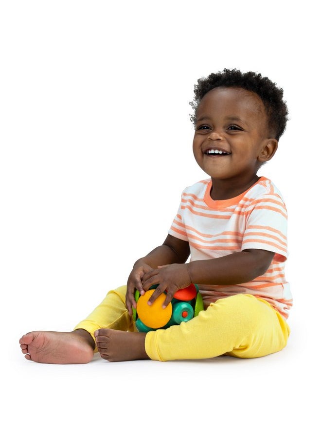 Bright Starts Wobble Bobble Activity Ball Toy, Baby & Toddler Crawl Toy, Interactive Sounds & Textures, Ages 3 Months+