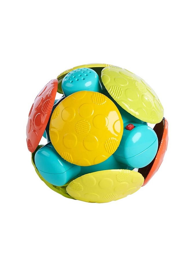 Bright Starts Wobble Bobble Activity Ball Toy, Baby & Toddler Crawl Toy, Interactive Sounds & Textures, Ages 3 Months+