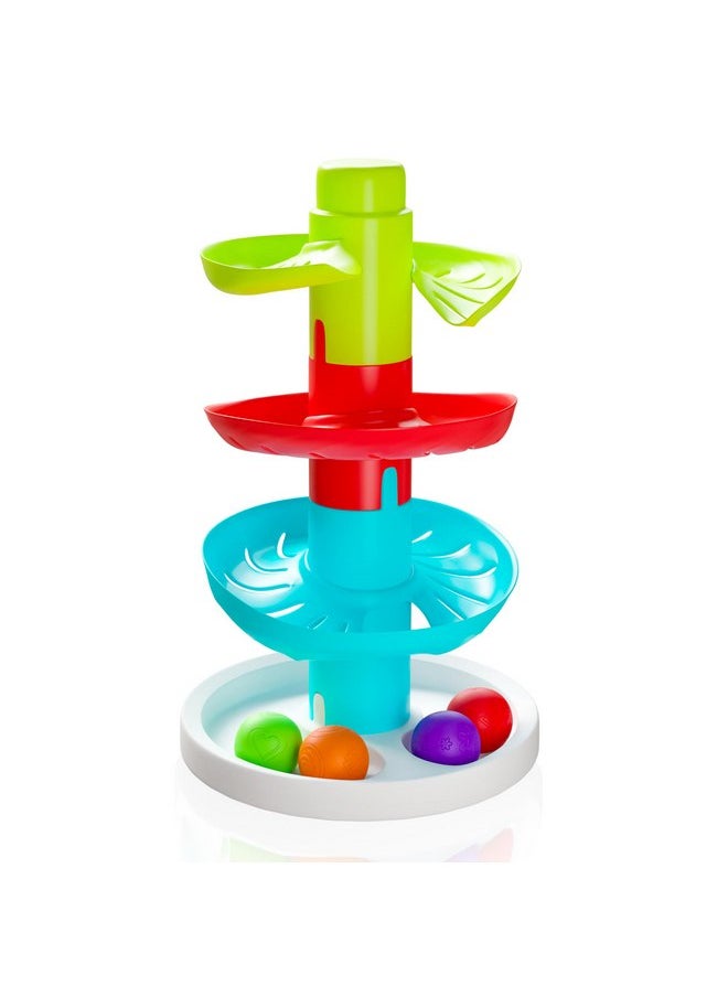 Lollipop Rainbow Ball Drop Tower: Baby Toys for Toddlers Includes 4 Balls - Stimulate Curiosity and Motor Skills with This Engaging Ball Drop Toys for Toddlers