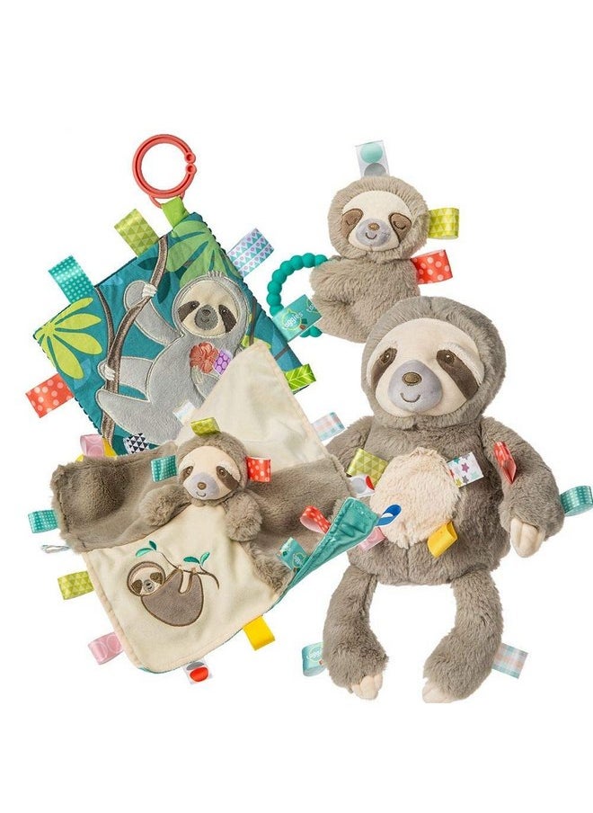 Taggies Soothing Sensory Crinkle Me Toy with Baby Paper & Squeaker, 6.5 X 6.5, Molasses Sloth