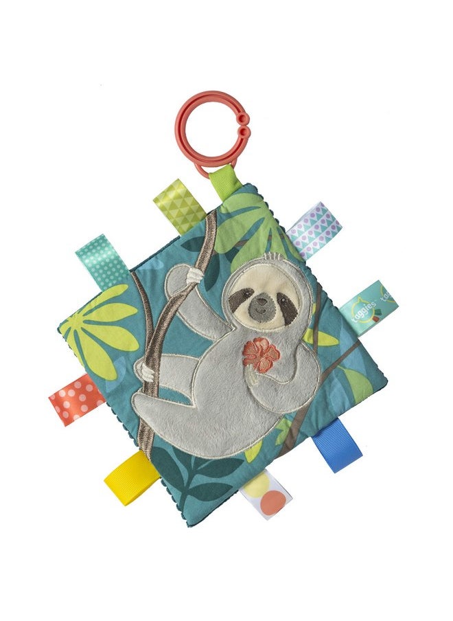 Taggies Soothing Sensory Crinkle Me Toy with Baby Paper & Squeaker, 6.5 X 6.5, Molasses Sloth