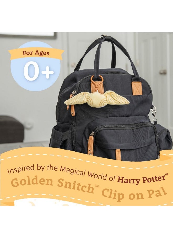 Harry Potter Golden Snitch Plush Clip On Sensory Toys for Toddlers 1-3, Halloween Baby Toys & Learning Toys for Kids, Soft Plushie Baby Halloween Toys