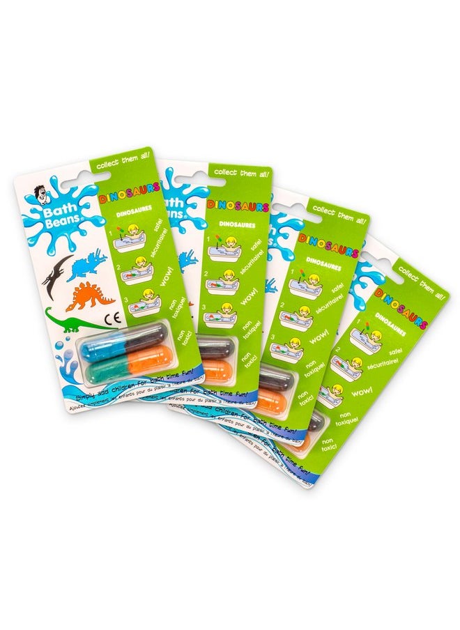 Dinosaur Water Growing Bath Bean Toy for Kids (4 Pack) Educational Learning Shower Bath Fun Amusement Toy for Children, Safe Best Growing Animals Capsules Party Favor Bathtub Toy for Toddlers 3+ Years
