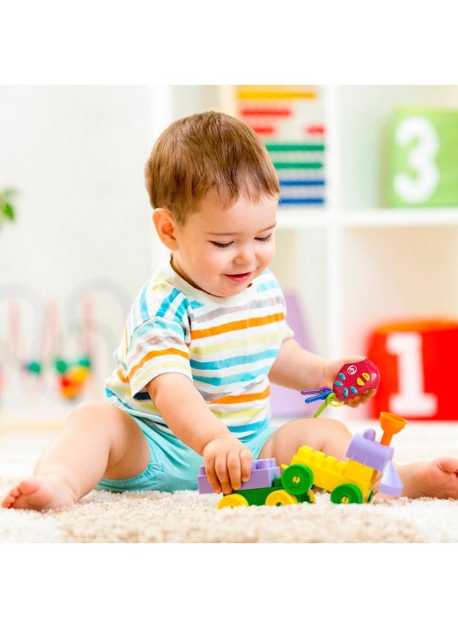 Lollipop Kids Car Keys Sensory BabyToy: Teething Keys, Baby Rattle, All in One! Sensory Toys for Babies and Toddlers. Adventure Ready Batteries Included