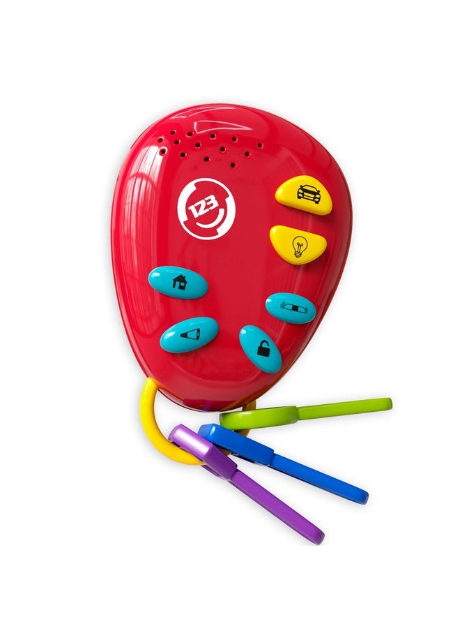 Lollipop Kids Car Keys Sensory BabyToy: Teething Keys, Baby Rattle, All in One! Sensory Toys for Babies and Toddlers. Adventure Ready Batteries Included