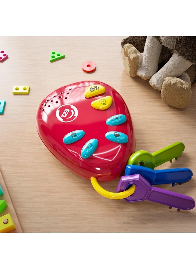 Lollipop Kids Car Keys Sensory BabyToy: Teething Keys, Baby Rattle, All in One! Sensory Toys for Babies and Toddlers. Adventure Ready Batteries Included