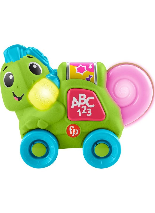 Fisher-Price Baby Learning Toy Link Squad Crawl ‘n Colors Chameleon with Music & Lights for Ages 9+ Months, Compatible Only with Link Squad Items