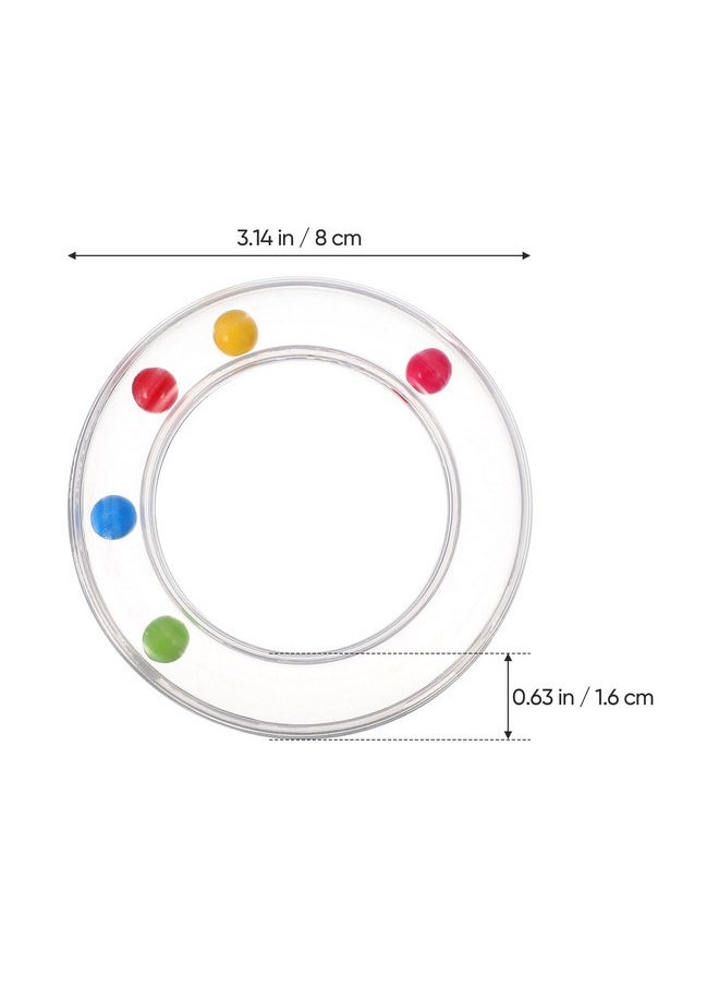 Toyvian 6Pcs Baby Toy Rings, Baby Rattles Plastic Clear Hand Bell Shaker, Rattle Inserts for Baby Toys, Developmental Baby Toy for Early Learning, Newborn Toddler Gifts