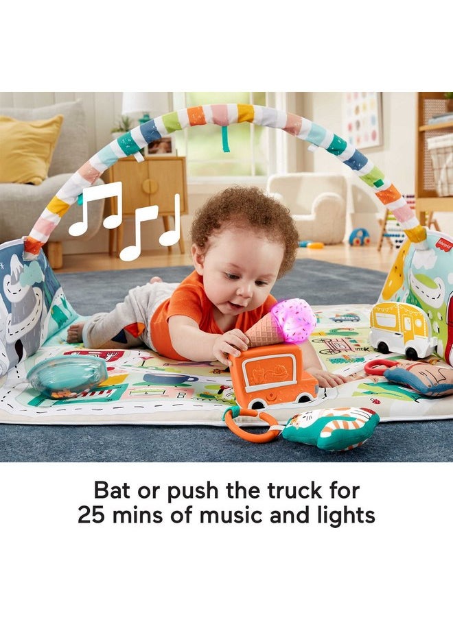 Fisher-Price Baby Playmat Activity City Gym to Jumbo Toddler Vehicle Mat with Music & Lights for Developmental Play Newborns Ages 0+ Months