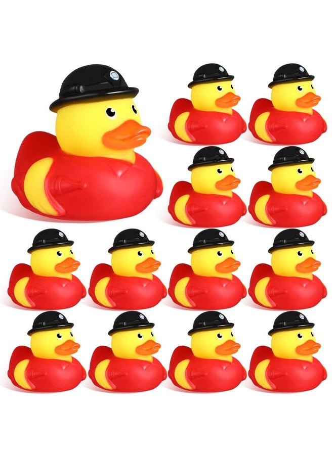 Sotiff Fireman Rubber Ducks 2 Inch Firefighter Rubber Ducks Firefighter Hero Bath Toy for Firefighter Party Favors Birthday Gifts Beach Summer Bath Tub Pool Toys (12 Pcs)
