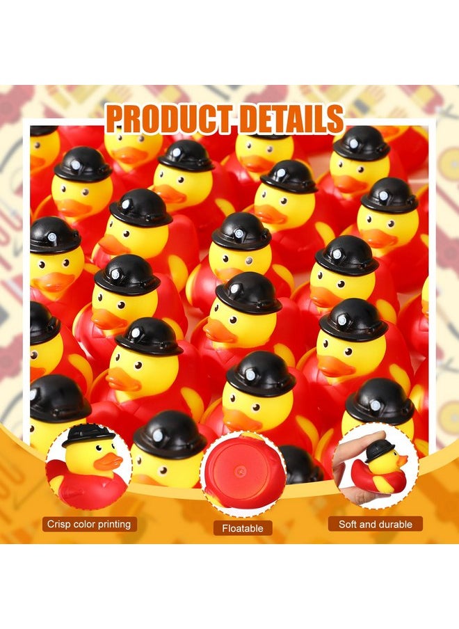 Sotiff Fireman Rubber Ducks 2 Inch Firefighter Rubber Ducks Firefighter Hero Bath Toy for Firefighter Party Favors Birthday Gifts Beach Summer Bath Tub Pool Toys (12 Pcs)
